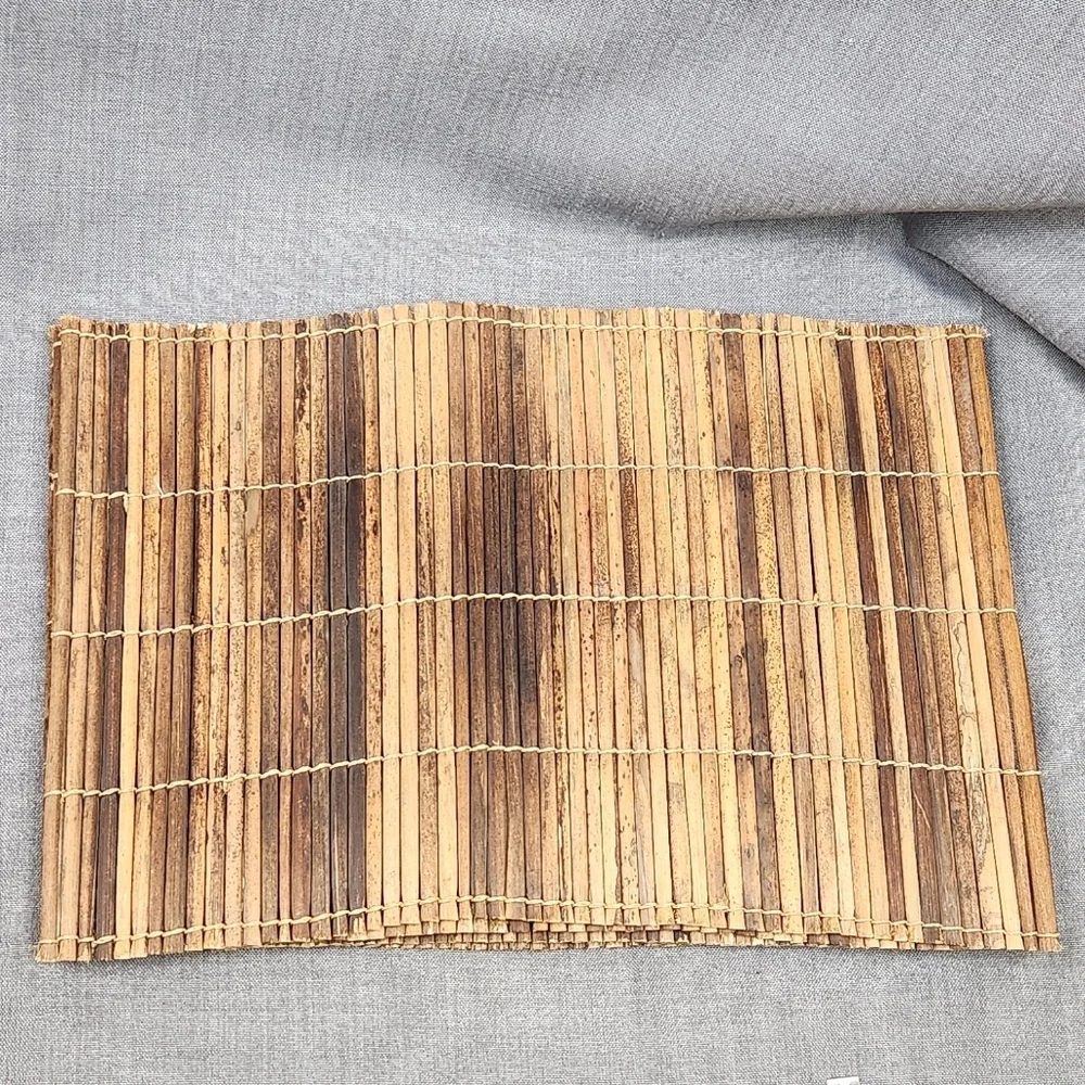 Zanzibar Wood Set of 4 Brown Placemats. Was Used With A Tiki Set .